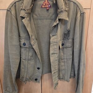 Distressed Olive Green Jacket